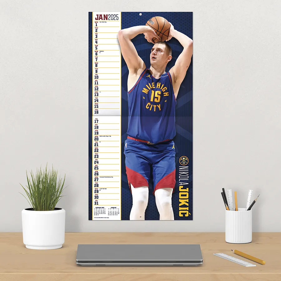 2025 NBA Superstars Wall Calendar