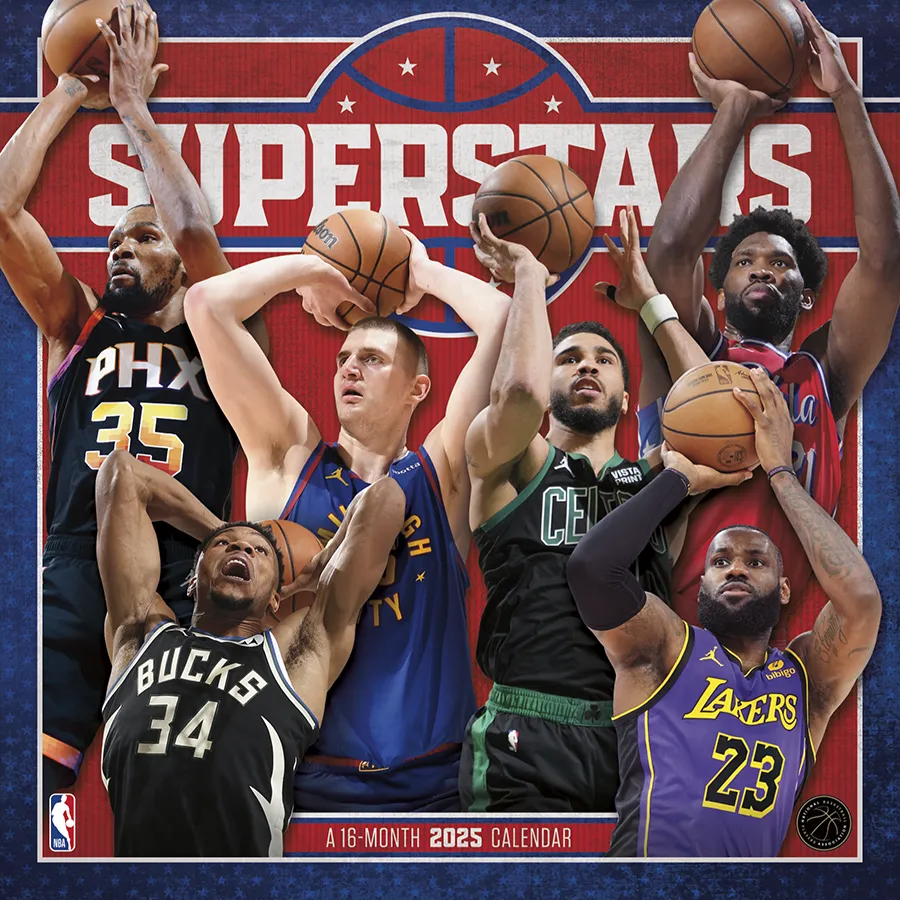 2025 NBA Superstars Wall Calendar