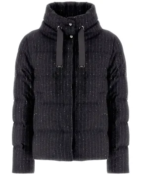 Anthracite Quilted Pinstripe Jacket