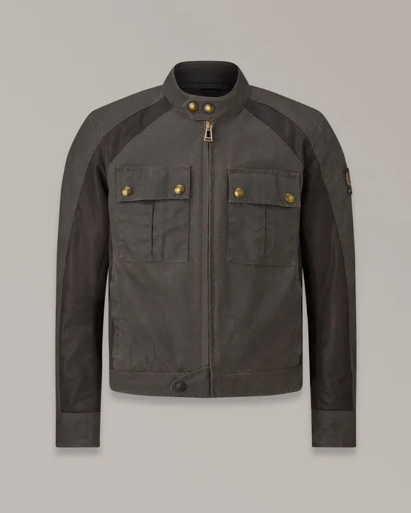 BELSTAFF TEMPLE WAXED COTTON MOTORCYCLE JACKET - MAHOGANY