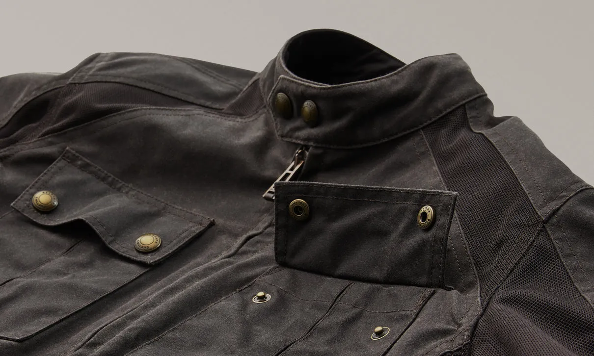 BELSTAFF TEMPLE WAXED COTTON MOTORCYCLE JACKET - MAHOGANY