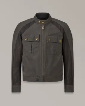 BELSTAFF TEMPLE WAXED COTTON MOTORCYCLE JACKET - MAHOGANY