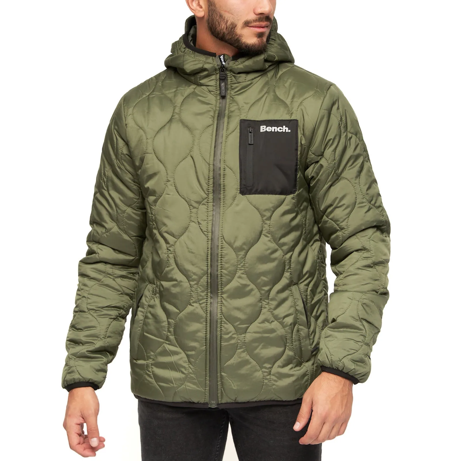 Bench Mens Scall Zip Through Hooded Jacket