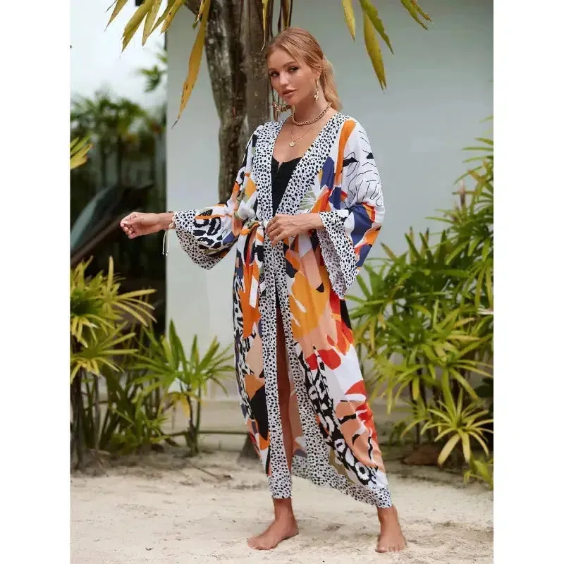 Bohemian Kimono - Bold Prints with Belt