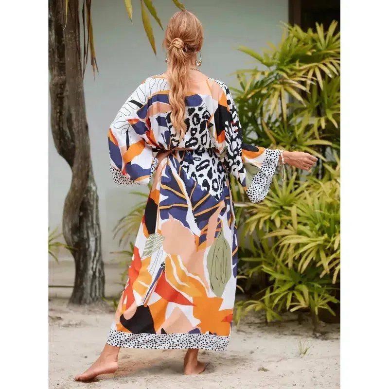 Bohemian Kimono - Bold Prints with Belt