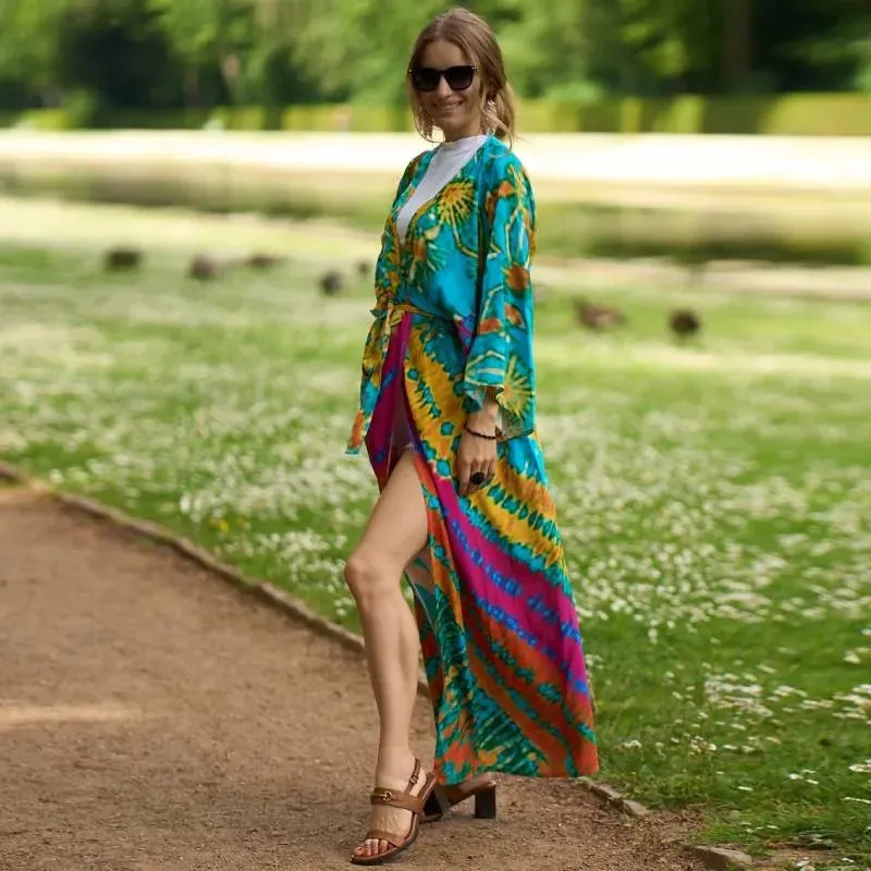 Bohemian Kimono - Bold Prints with Belt