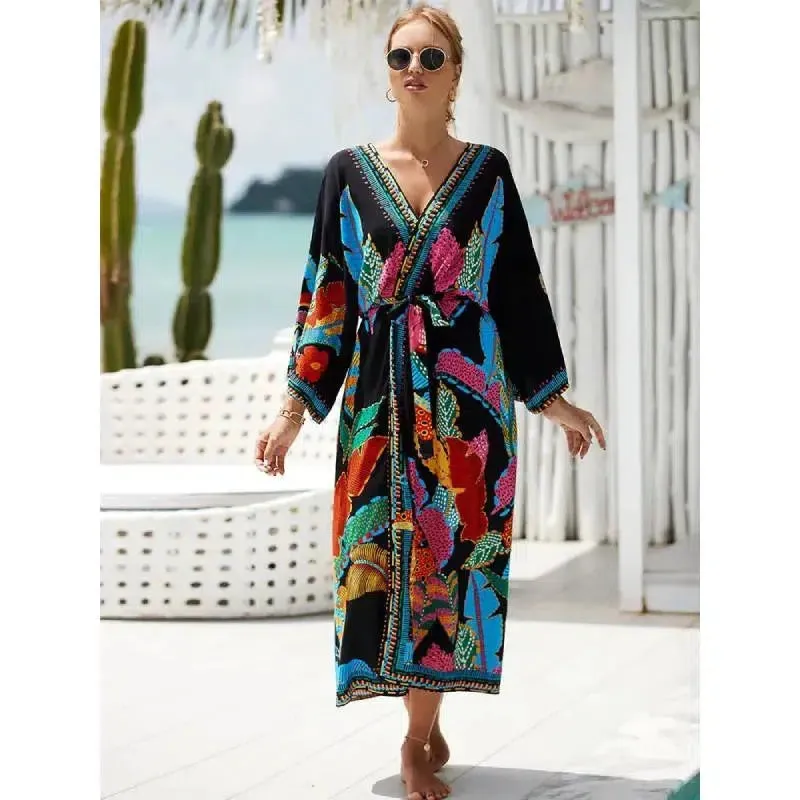 Bohemian Kimono - Bold Prints with Belt