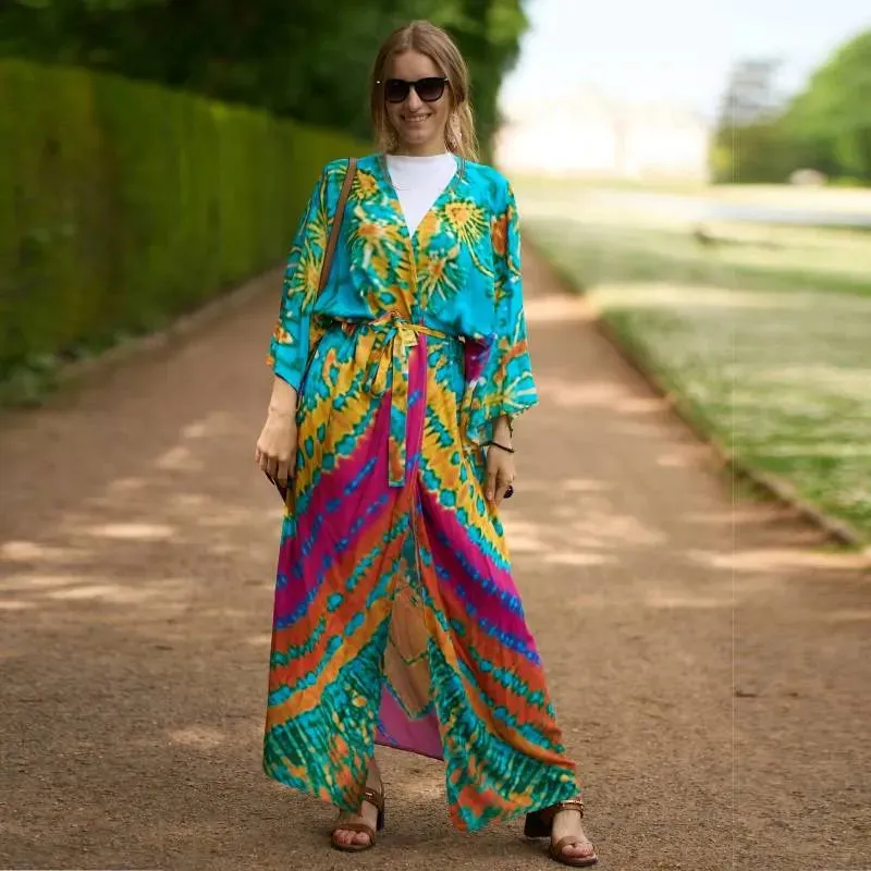 Bohemian Kimono - Bold Prints with Belt