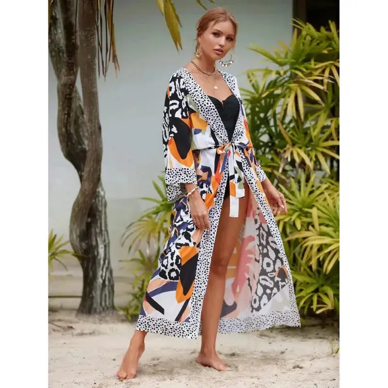 Bohemian Kimono - Bold Prints with Belt