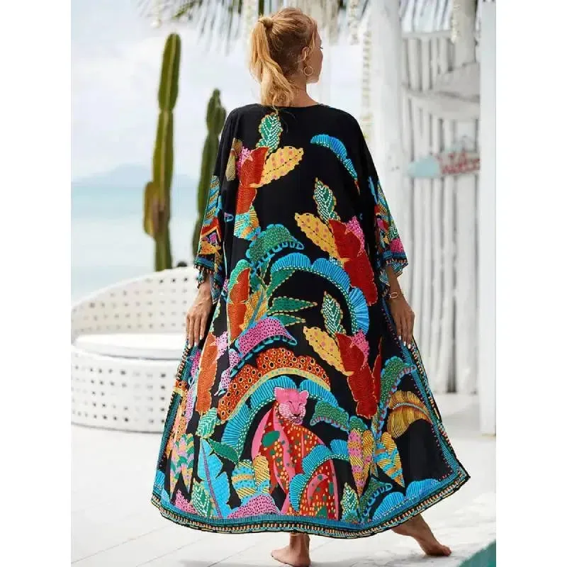 Bohemian Kimono - Bold Prints with Belt