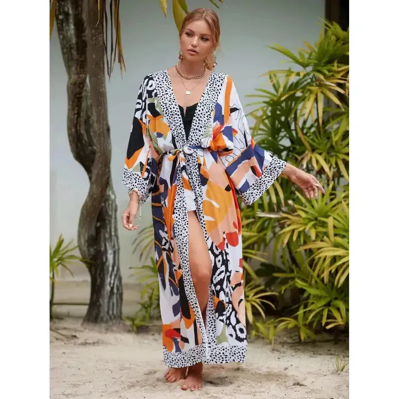 Bohemian Kimono - Bold Prints with Belt