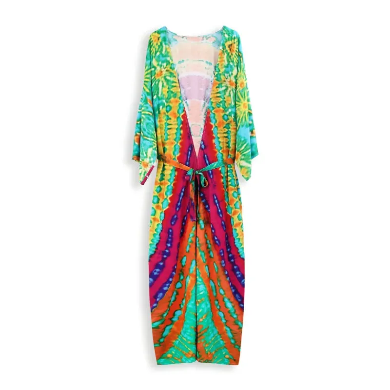 Bohemian Kimono - Bold Prints with Belt