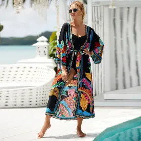 Bohemian Kimono - Bold Prints with Belt