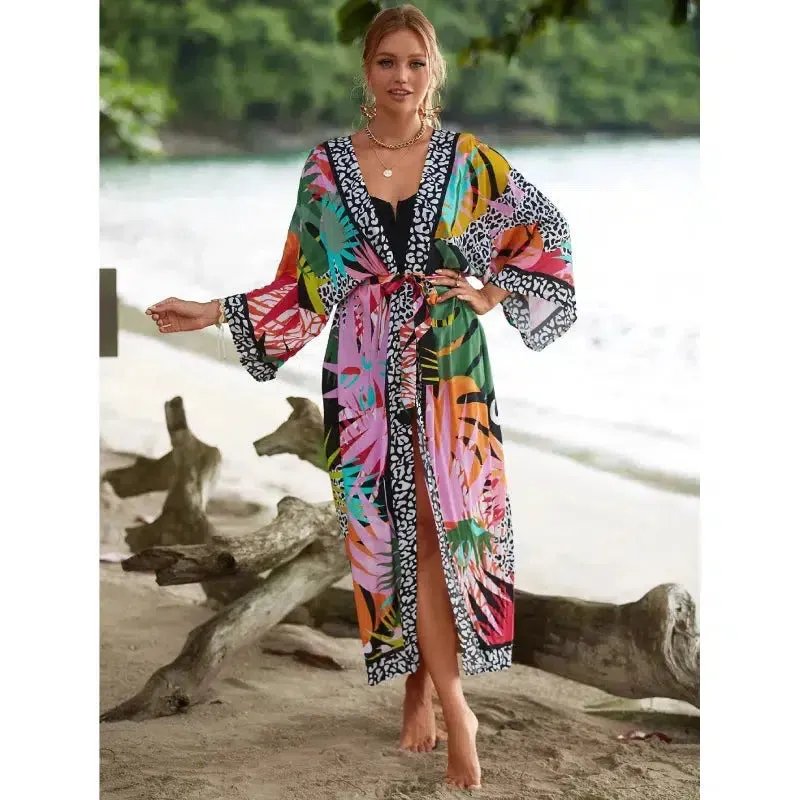 Bohemian Kimono - Bold Prints with Belt