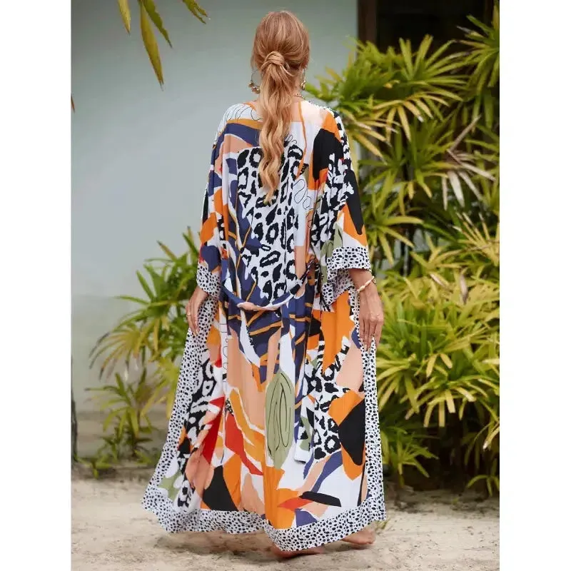 Bohemian Kimono - Bold Prints with Belt