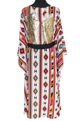 Boho - Maroon Navajo Kimono Wings (Black)