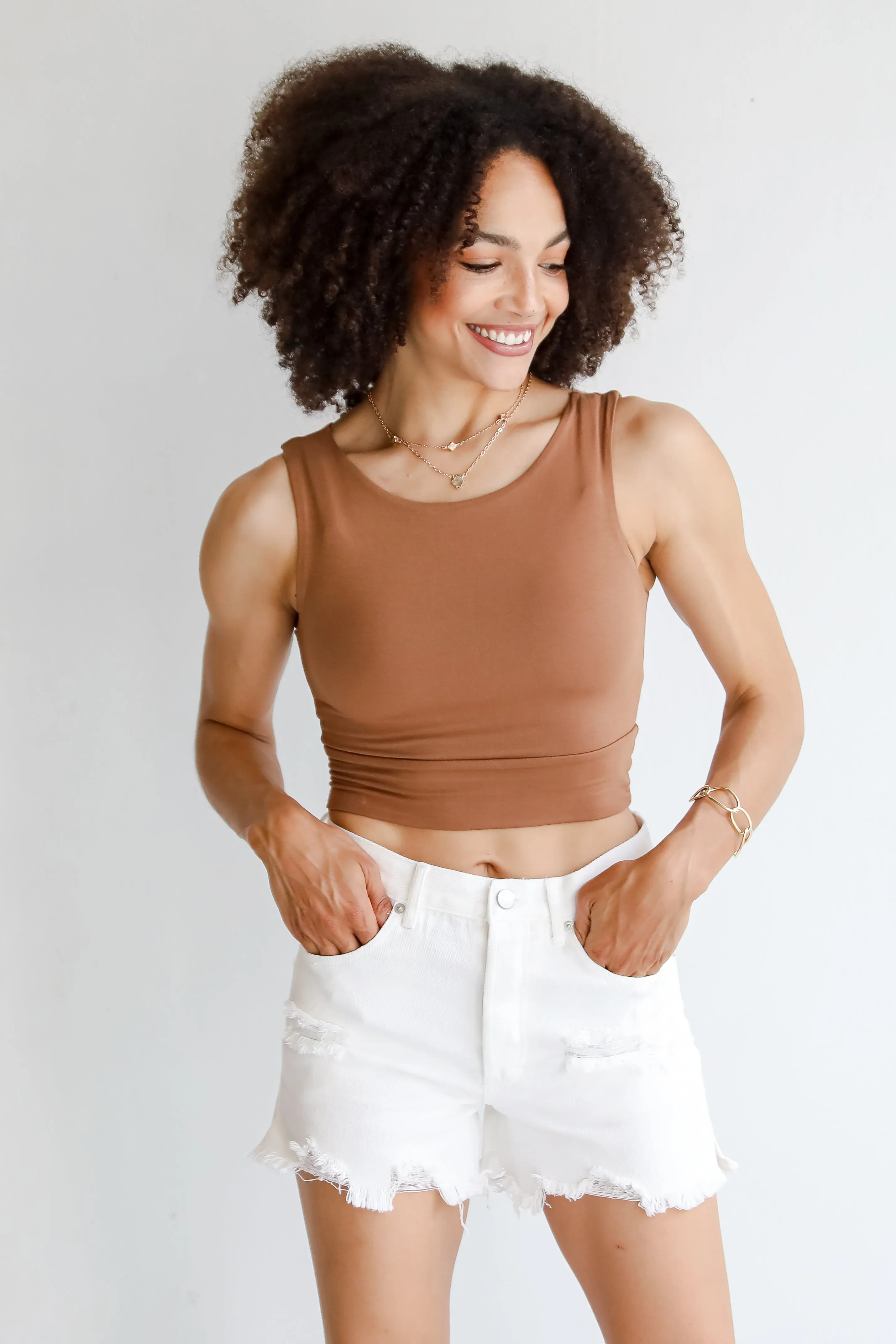 Brielle Everyday Cropped Tank - DU DEAL