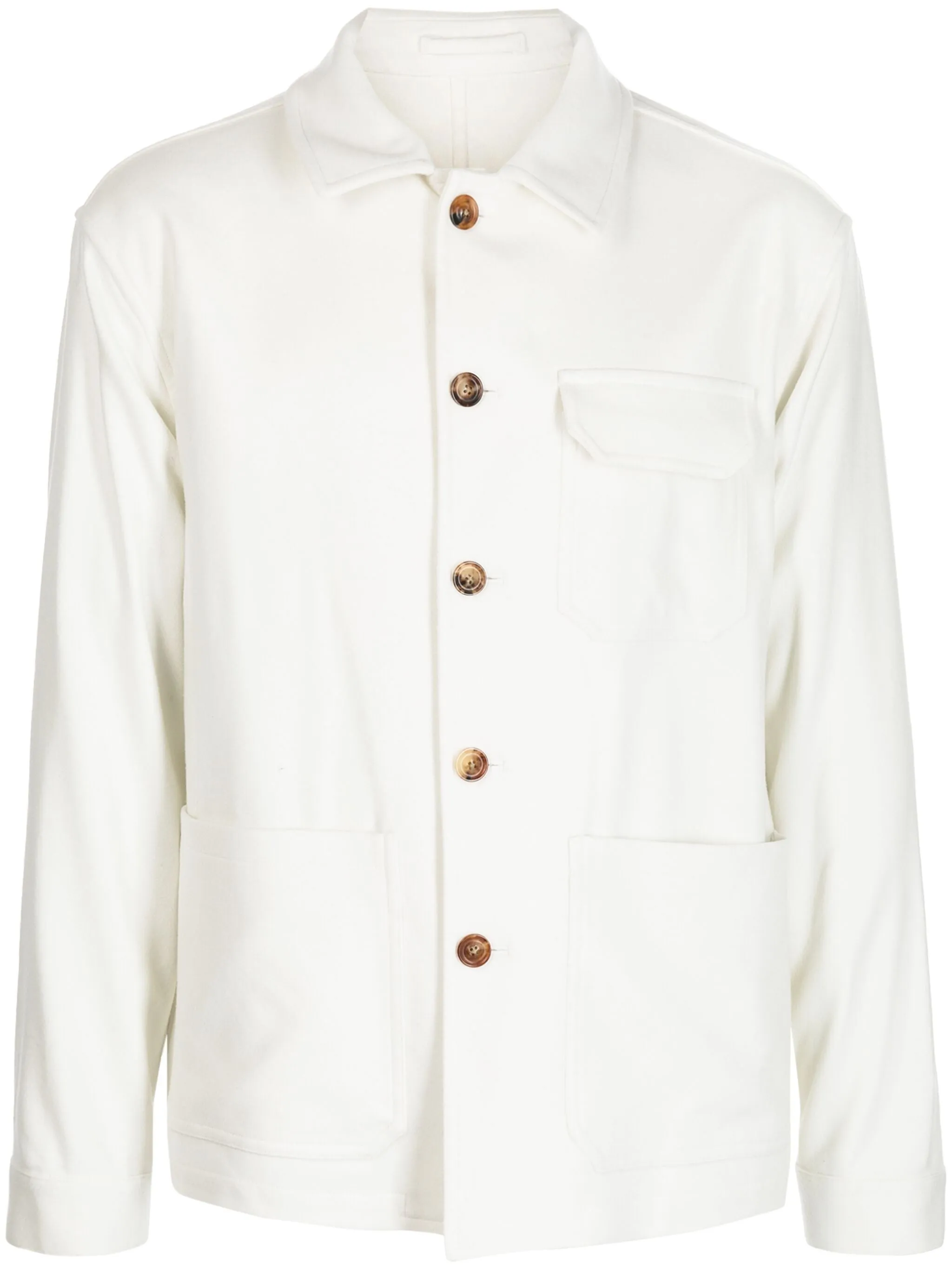 Buttoned Cotton Shirt Jacket