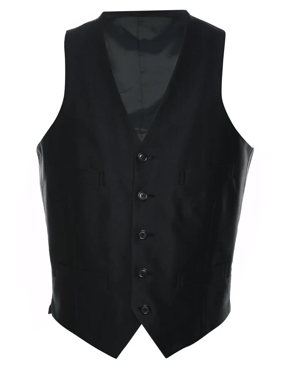 Classic Black Waistcoat - M