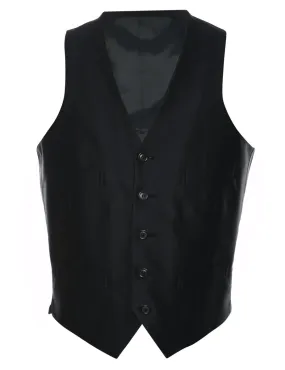 Classic Black Waistcoat - M