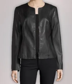 Classic Women Leather Jacket By TJS