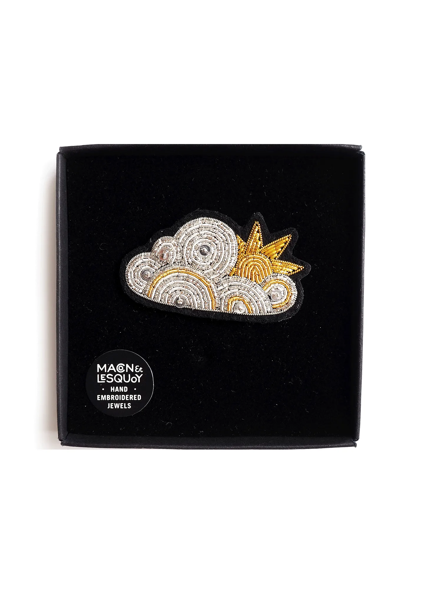 Cloudy embroidered brooch - SAINT JAMES x Macon & Lesquoy (OR)