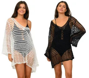 CU-BP11 - Wholesale Women's Long Sleeve Crochet Cover-Up