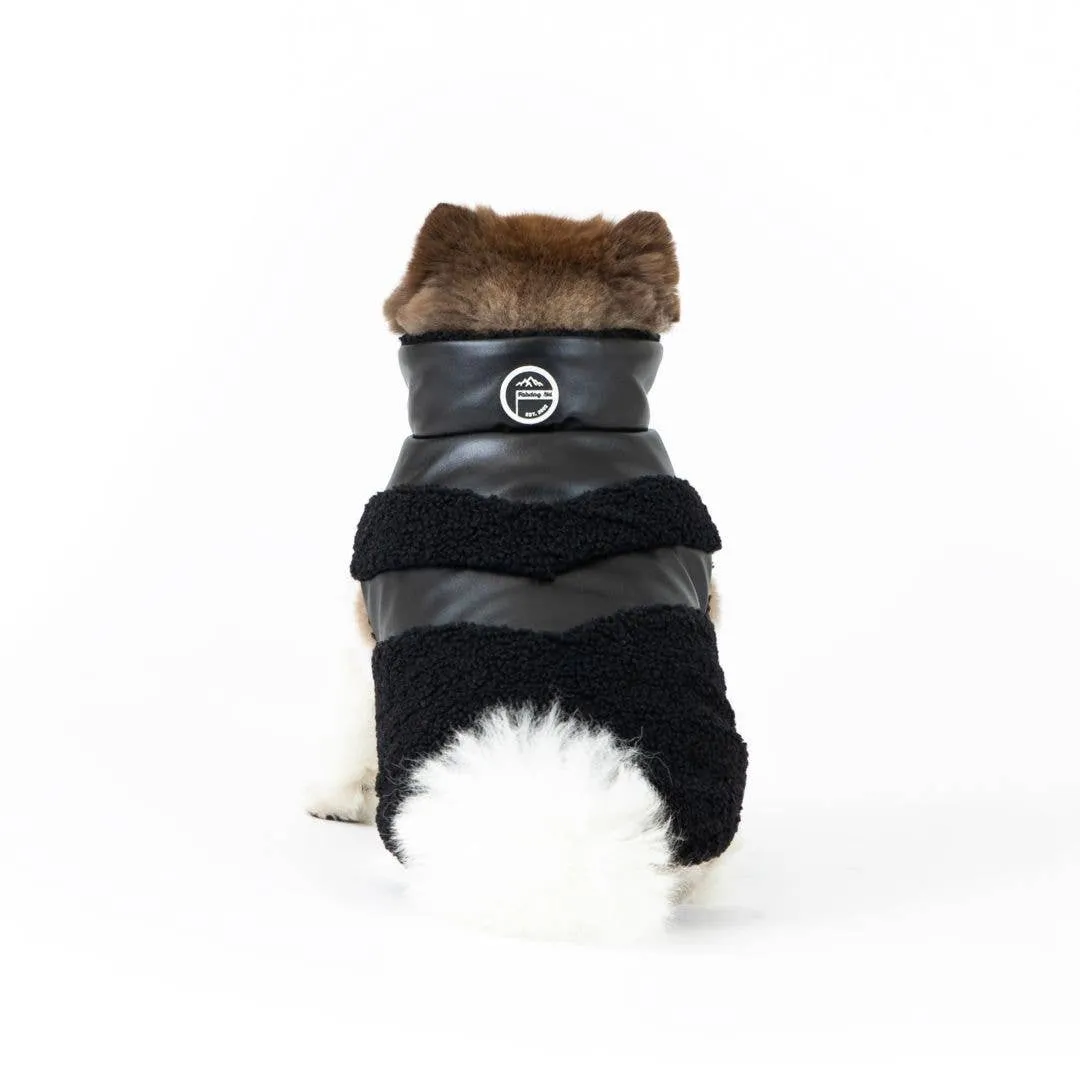 Fabdog | Fab Ski Leather Shearling Puffer Black