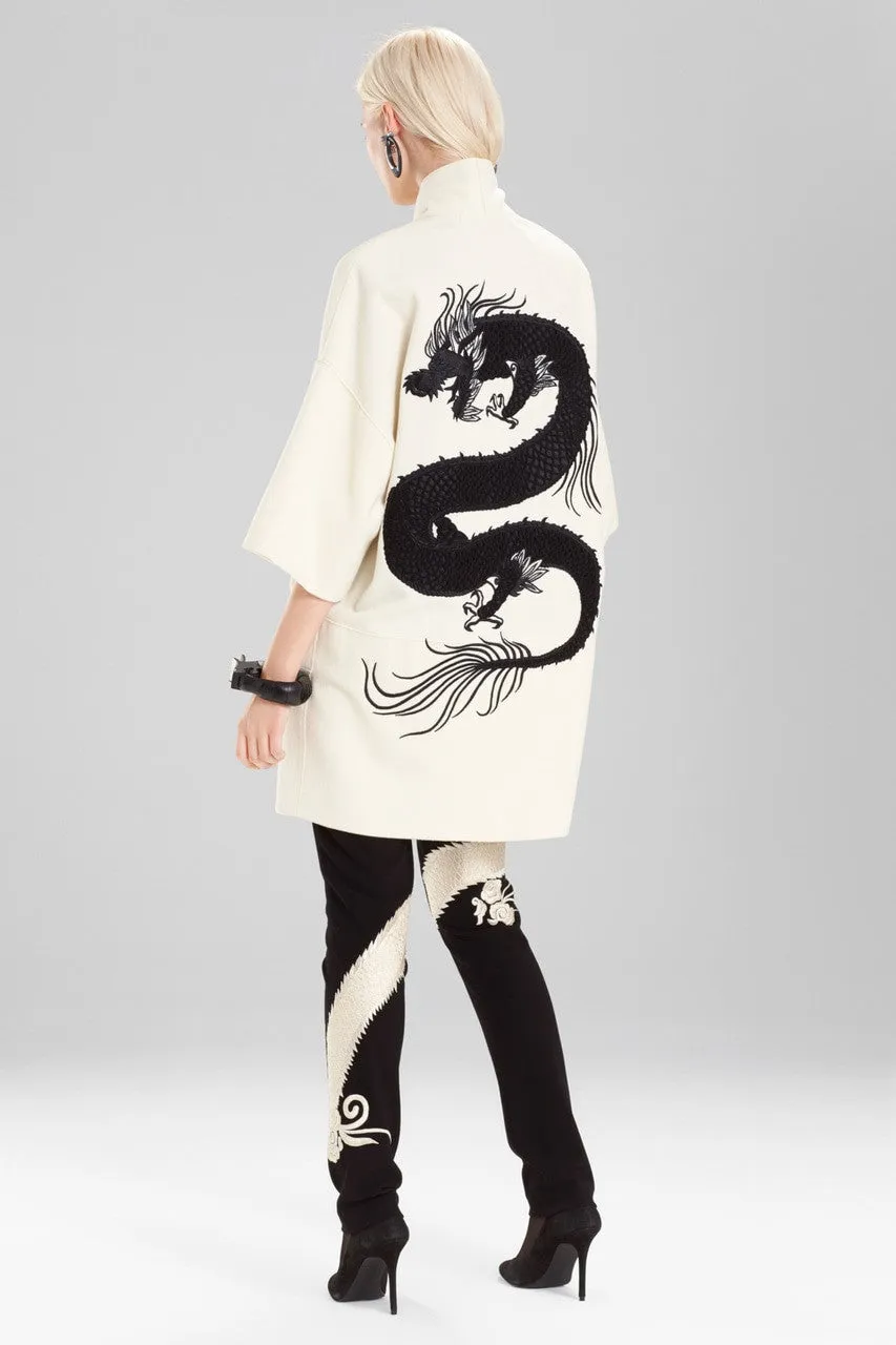 Felt Wool Coat With Embroidery