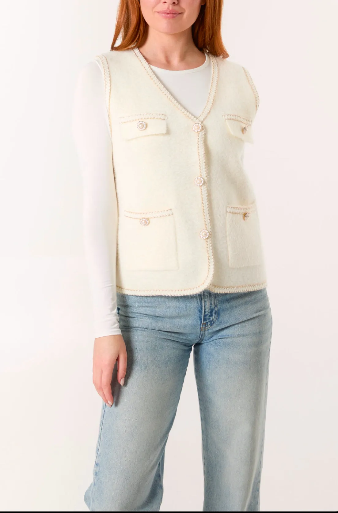 Freya Cream Waistcoat