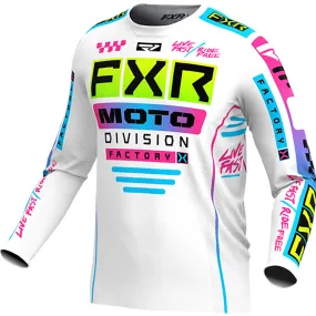 FXR Podium Gladiator MX Offroad Jersey White/Candy