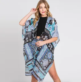 Geometric Boho Print Kimono (3 colors)