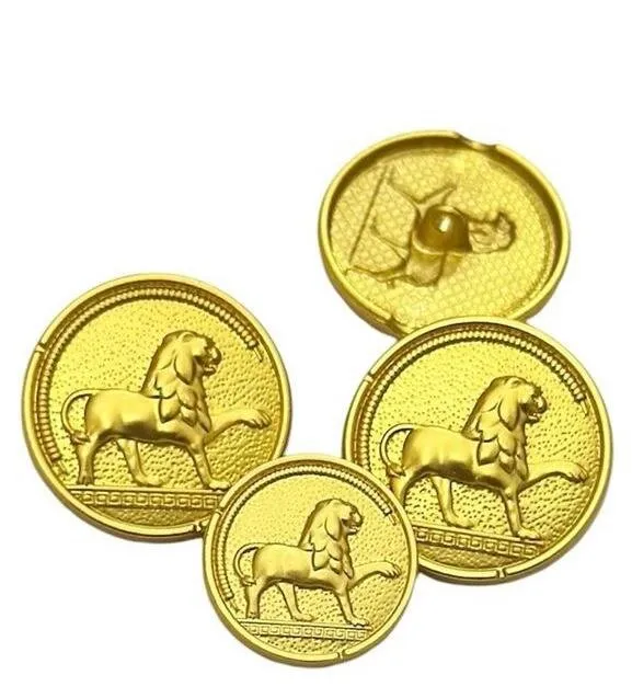 Golden Lion Shaped Metal Buttons