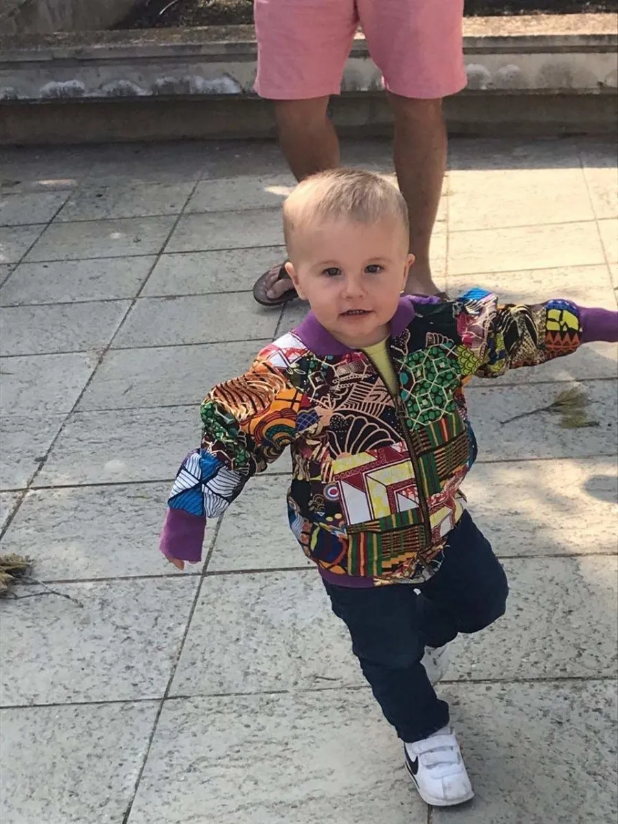 Handmade Childrens Patchwork Bomber Jacket