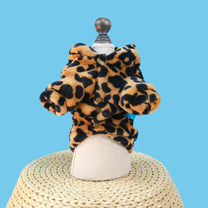 Heart Leopard Print Hooded Sweatshirt