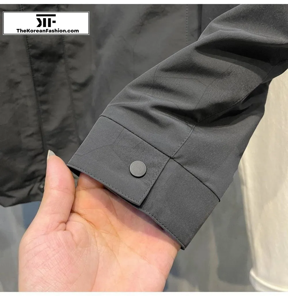 Hooded Slim-fit Zipper Jacket