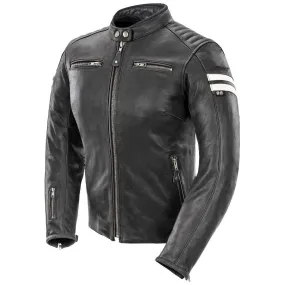 Joe Rocket Classic 92 Womens Black and White Leather Jacket