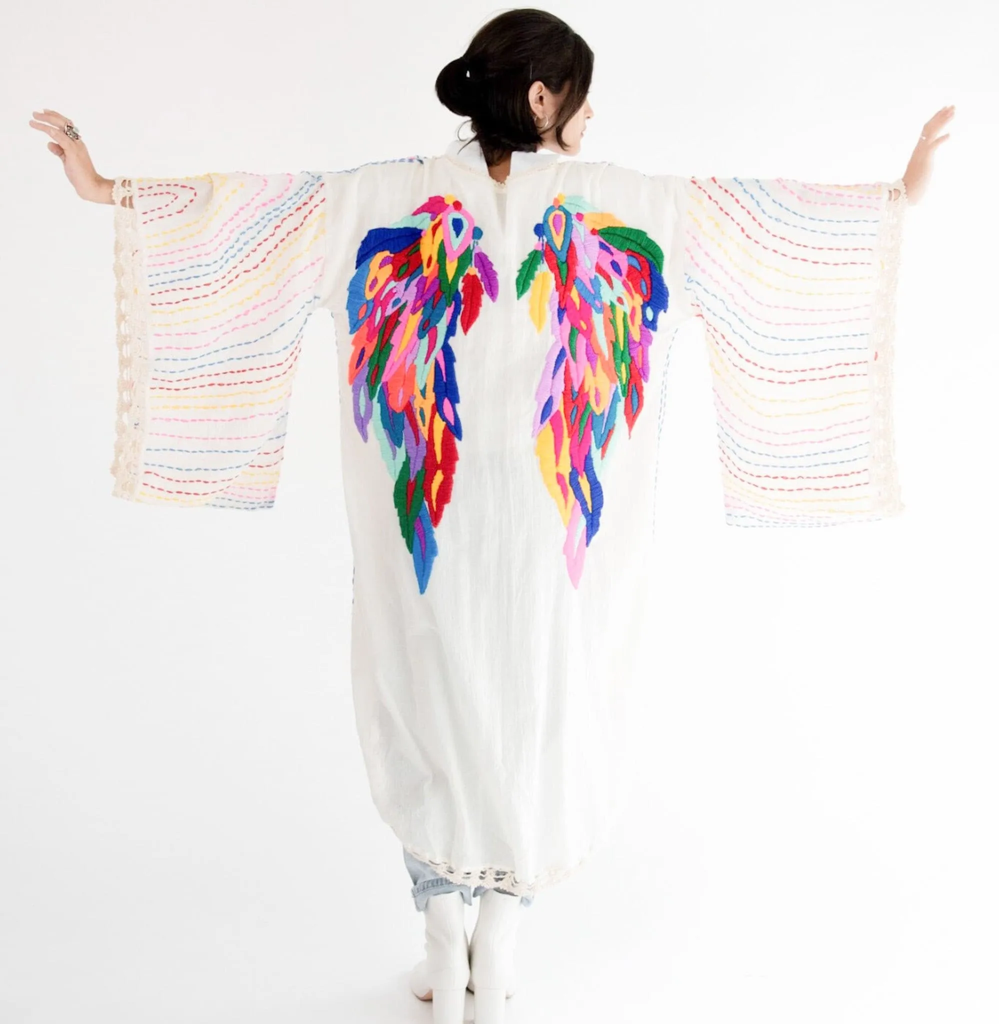 Kaftan Kimono Bila White