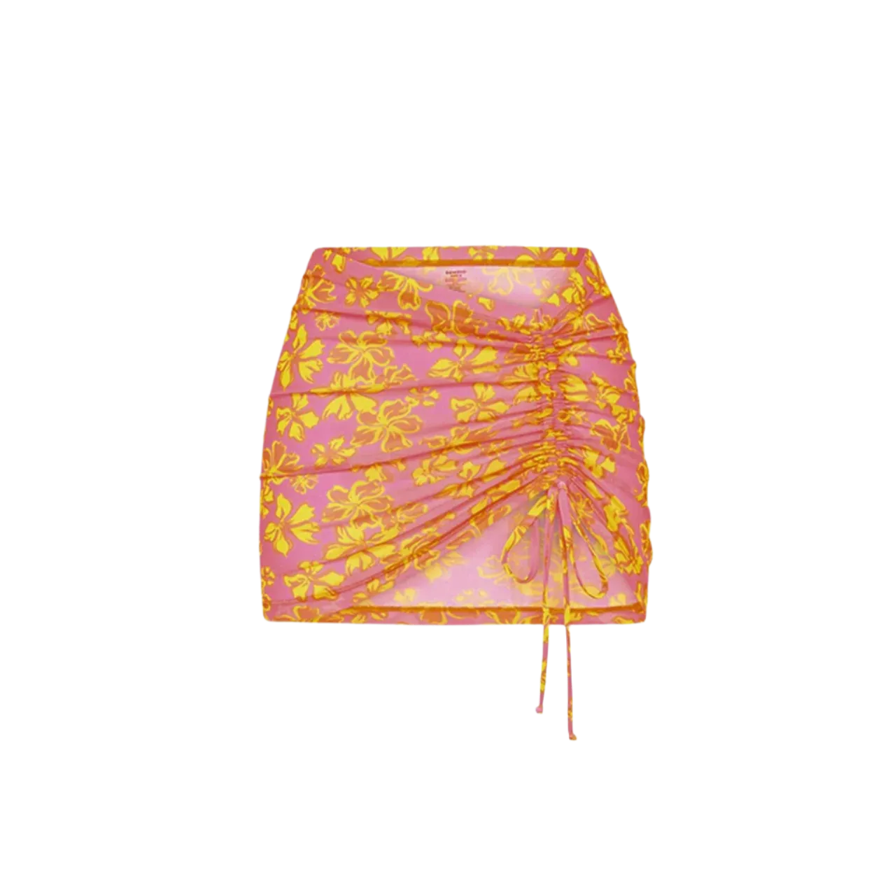 Kulani Kinis Rouched Mesh Mini Skirt Sarong - Pitaya Maya