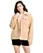 Long Sleeve Faux Fur Outwear trucker Jackets Front Pockets