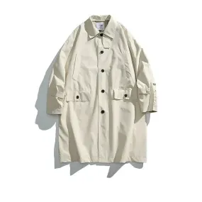 Loose-fit Trench Button Closure Coat