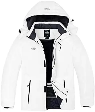 Men's Plus Size Waterproof Ski Jacket Big&Tall Warm Winter Hooded Coat Snow Mountain Windbreaker