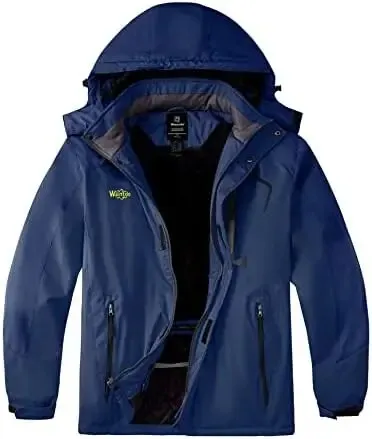 Men's Plus Size Waterproof Ski Jacket Big&Tall Warm Winter Hooded Coat Snow Mountain Windbreaker