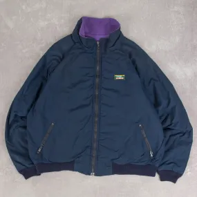 MEN'S VINTAGE 1990S L.L.BEAN FLEECE LINED WARM UP  JACKET - MEDIUM