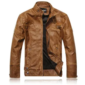 Motorcycle Collar Button Jacket