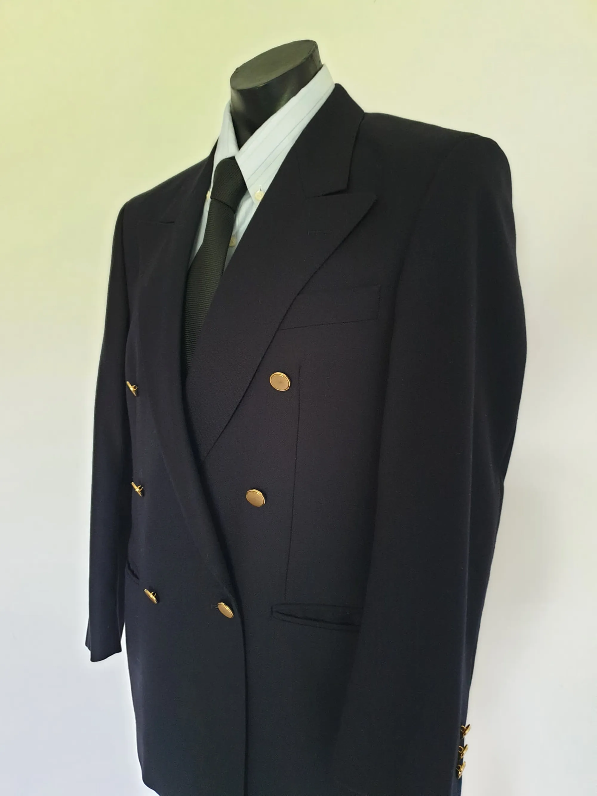 Navy Double-breasted Jacket by Marks & Spencer - Size 38S