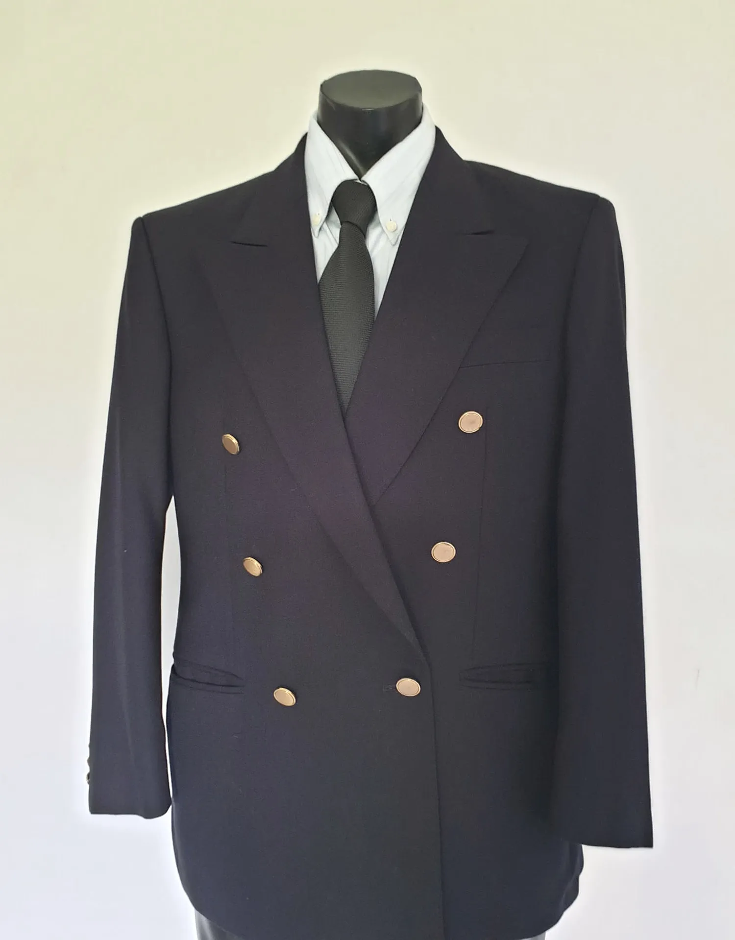 Navy Double-breasted Jacket by Marks & Spencer - Size 38S