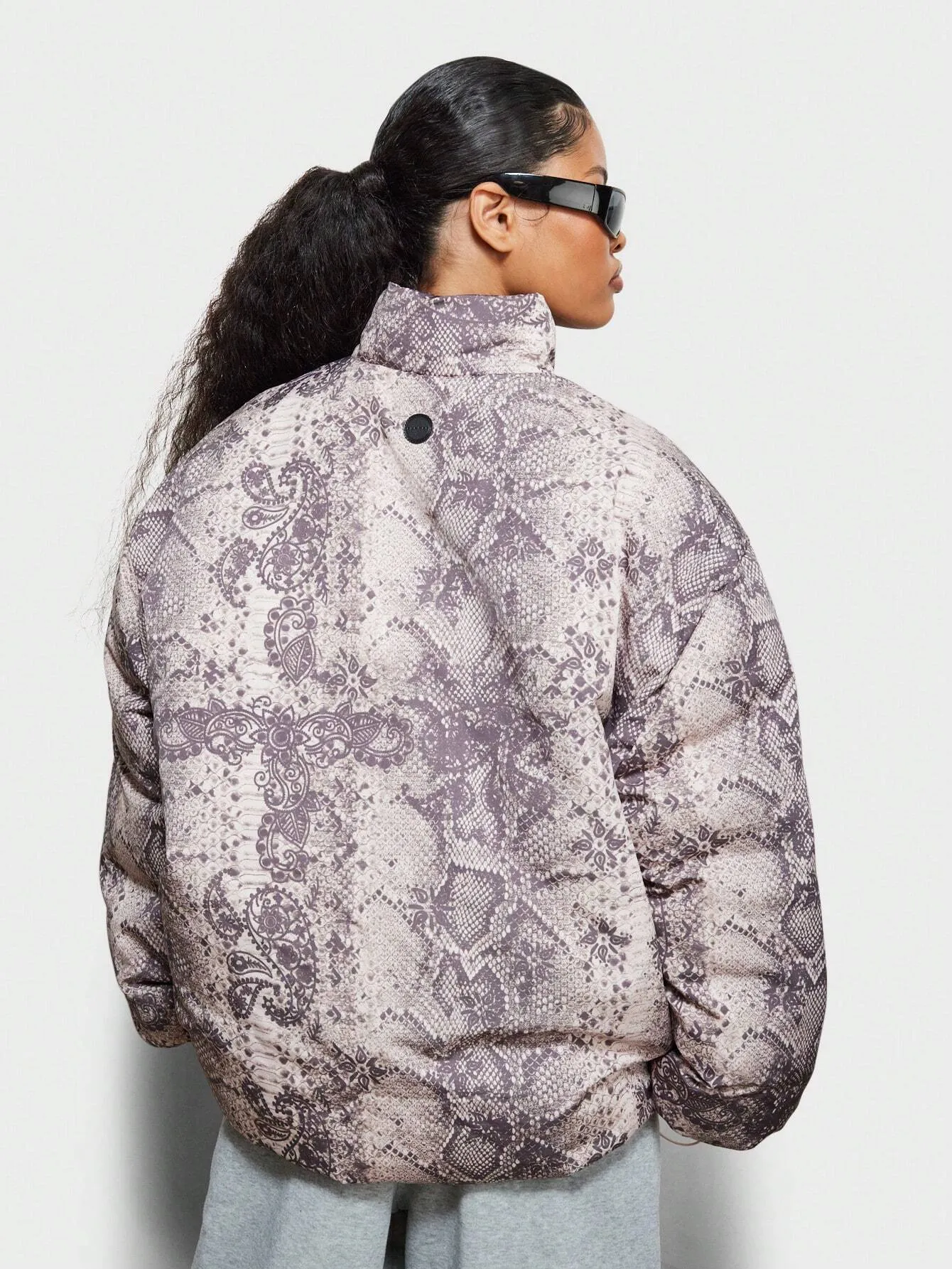 Oversized Fit All Over Print Puffa Jacket FW24