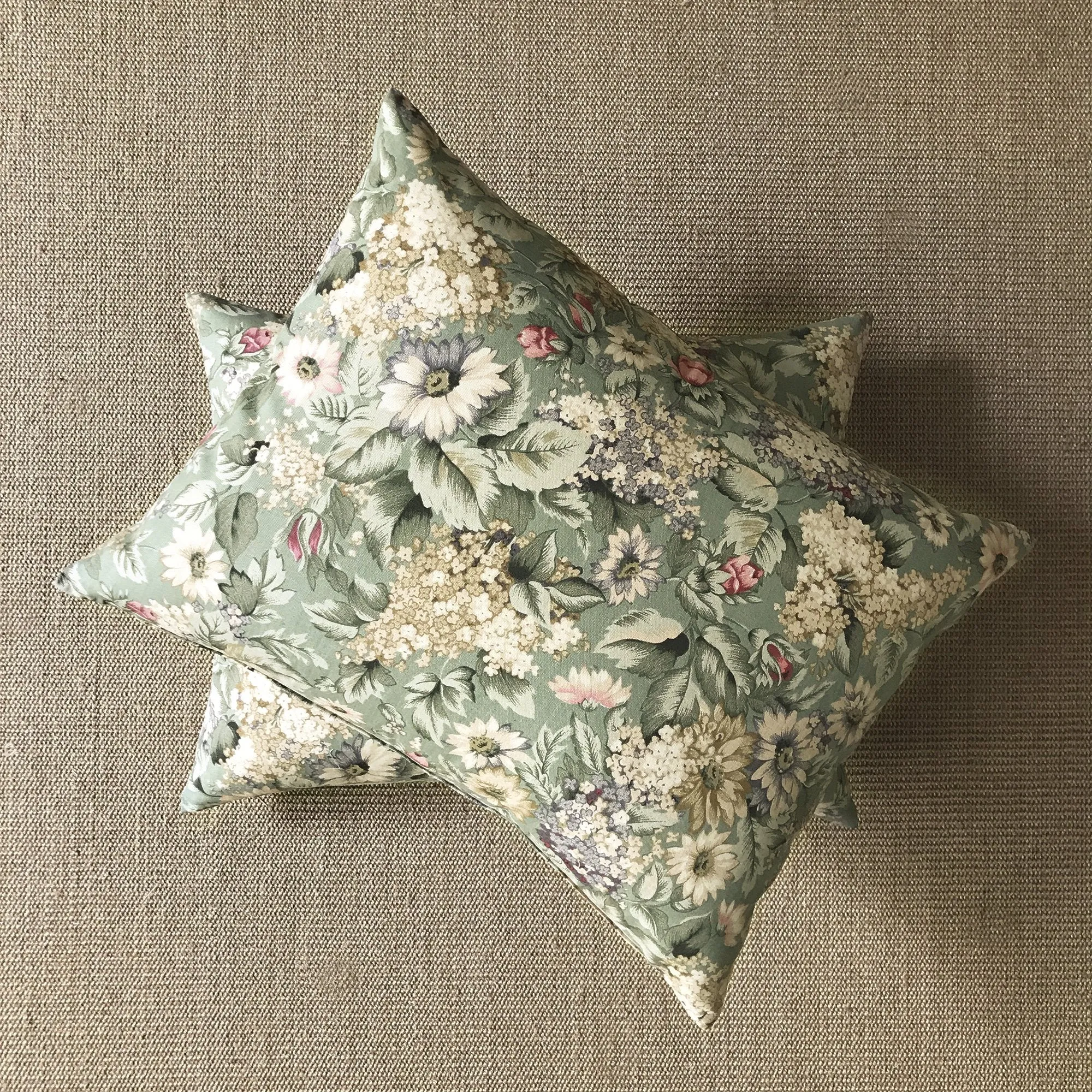 Pastel Floral English Garden Lumbar Pillow Cover 15x26