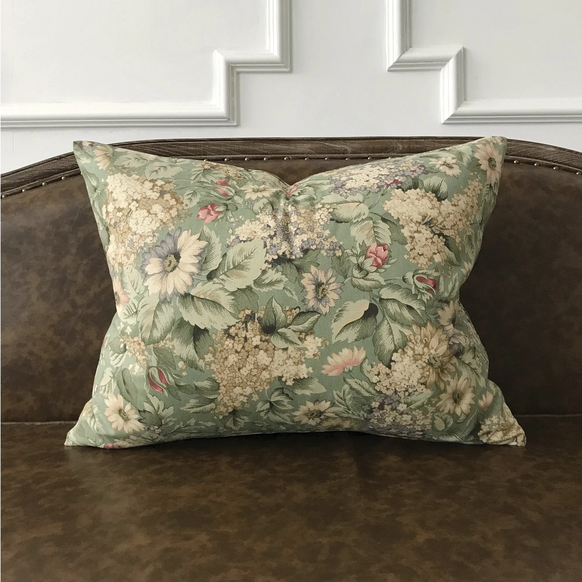 Pastel Floral English Garden Lumbar Pillow Cover 15x26